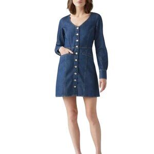 Levi's NWT Monroe Cotton Denim Dress Let's Get Lost Again Size M